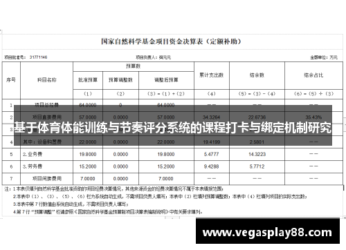基于体育体能训练与节奏评分系统的课程打卡与绑定机制研究